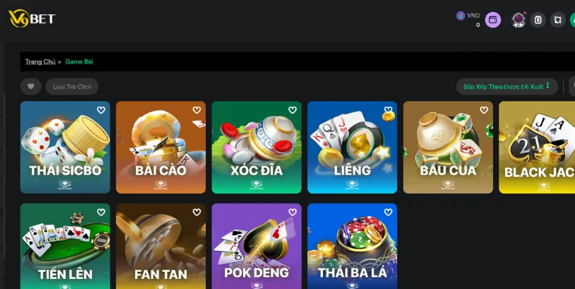 Vài nét về game bài V9bet